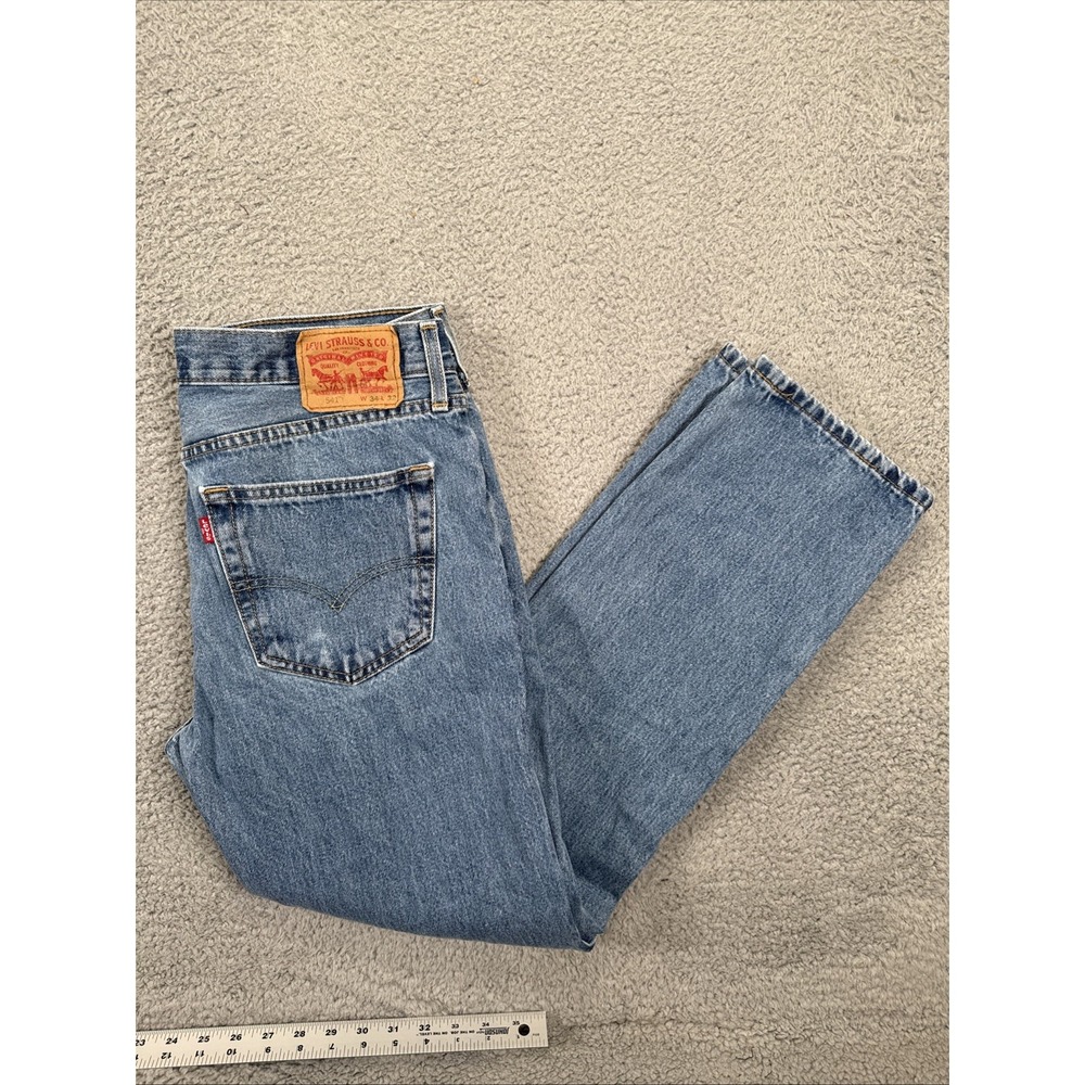 Levis 541 Jeans Mens 34x32 (fit 34x30) Med Wash Stretch Athletic Taper